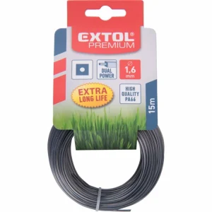 Akční Nabídka EXTOL PREMIUM žací struna do sekačky s jádrem, čtvercový profil, 1,6mm, 15m, PA66 8870912