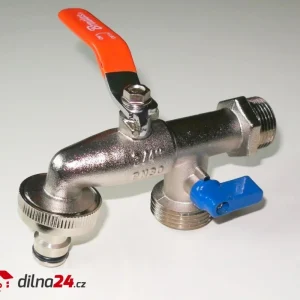 Zahradní výtokový ventil 3/4 připojení - 2x výpust 1" Tovární Cena