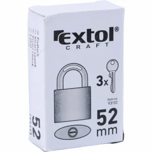 zámek visací litinový, 52mm, 3 klíče, EXTOL CRAFT Nejlepší Cena