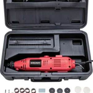 WORCRAFT Bruska přímá vysokoobrátková 135W s ohebným prodloužením, v kufru, EMG01-42 Tovární Cena