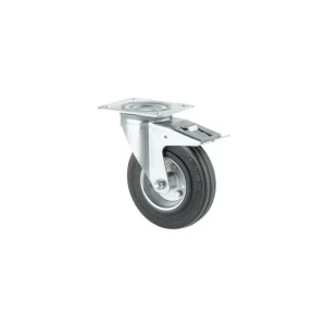 Akce Kolečko pro lehká transportní zařízení 100mm, s brzdou, plotýnka, 3377DVR100P62