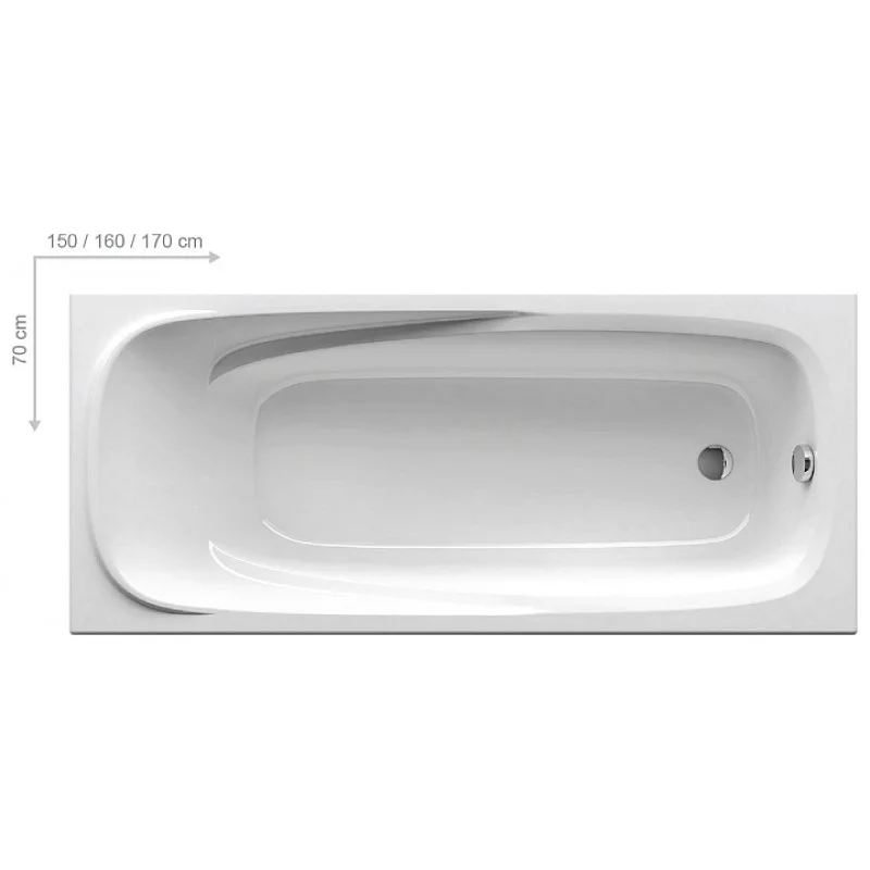 Zlevněný RAVAK VANDA II Vana 170x70 snowwhite CP21000000