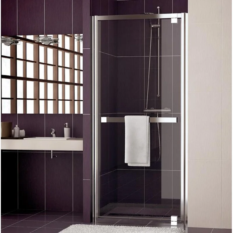 Akční Nabídka RONAL JA1 JAZZ-Line jednokřídlé dveře 60-80cm, matný elox/sklo čiré JA1SM20107