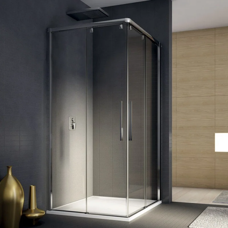 Akce RONAL PLSE2 Pur Light S rohový vstup, 120cm, levý, bílá/sklo zrcadlové PLSE2G1200453