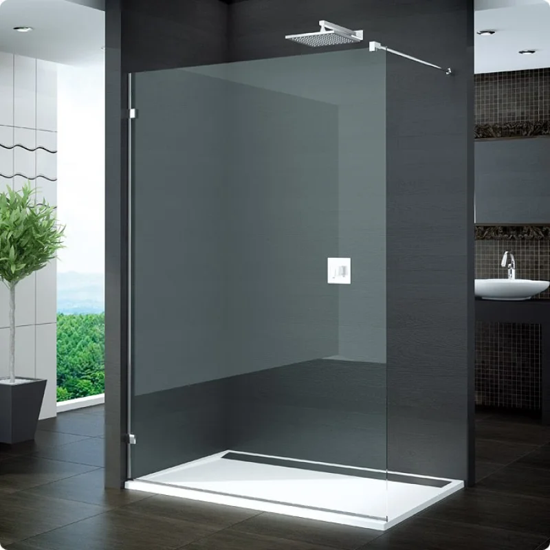 Zlevněný RONAL PDT4 Pur samostatná stěna L-kov, 30-100cm, <2m, vpravo, chrom/linie PDT4DSM21051