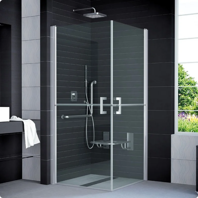 Akční Nabídka RONAL SLM4 Mobility rohový vstup rozdělený, levý, 80cm, aluchrom/Cristal perly SLM4G08005044