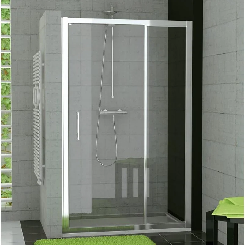 Zlevněný RONAL TED TOP-Line jednokřídlé dveře+pevná stěna, 120 cm, aluchrom/Mastercarré TED12005030