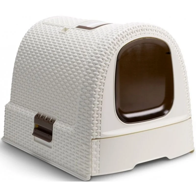 Aktuální CURVER RATTAN Toaleta pro kočky 51 x 38,5 x 40 cm krémová 00615-P16