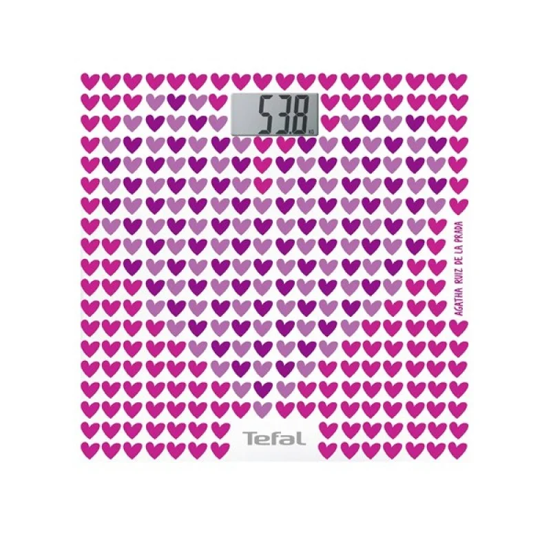 Značkový TEFAL FASHION Loving mood Pink AGATHA RUIZ osobní váha sklo PP1124V0
