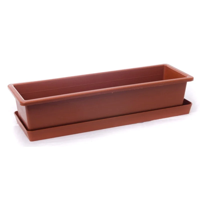 AbLine Plastový truhlík 40x12,5x11 cm, terakota Must-Have