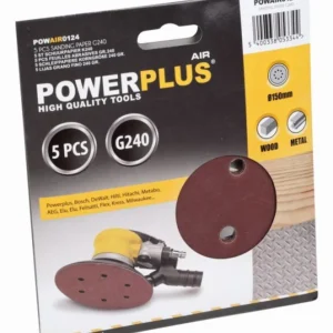 5x Brusný papír G240 Powerplus 150 mm POWAIR0124 Bezpečná Platba