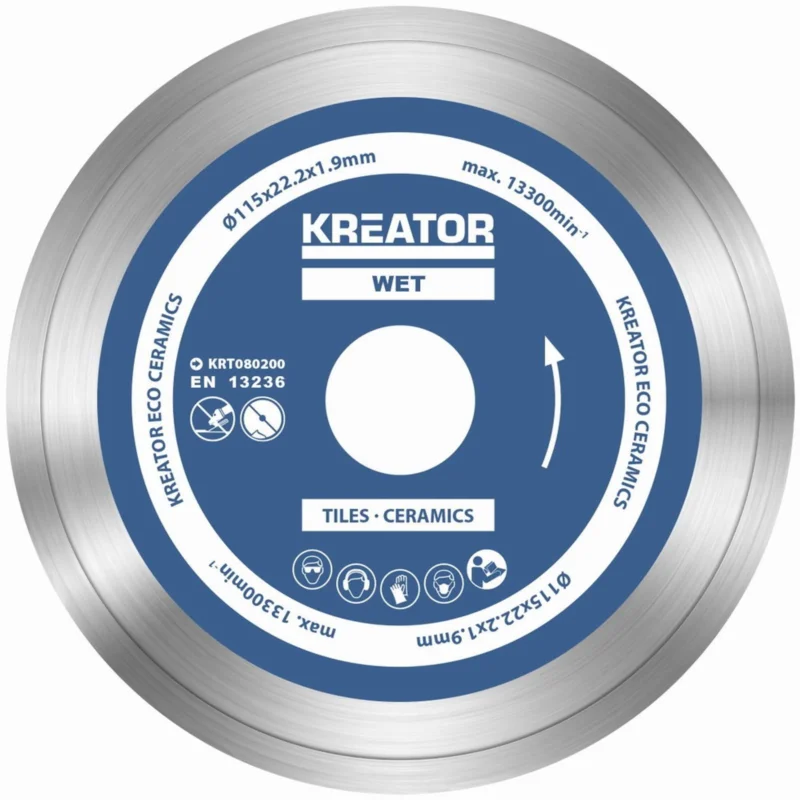 3 x Diamantový kotouč celoobvodový Kreator 115 mm KRT080200 Víkendová Akce