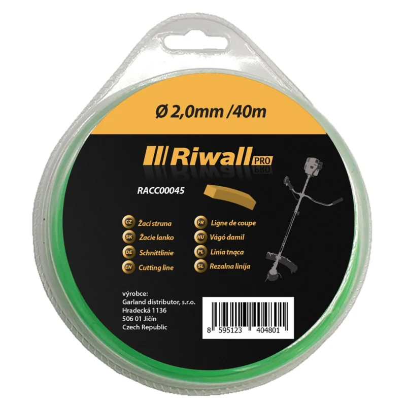 Žací struna čtvercová Riwall 2 mm x 40 m Nejlepší Volba