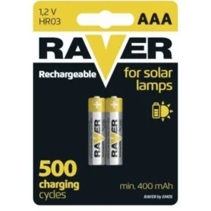 Značkový RAVER B7414 Nabíjecí baterie HR03 (AAA) 400 mAh, 2ks