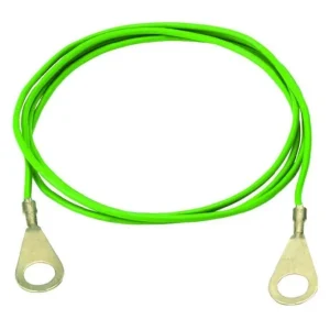 Zemnící kabel s koncovými oky zelený Finální Výprodej