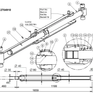 Agrojstroj 12704910-1 Válec hydraulický 80/40/40 Horká Nabídka